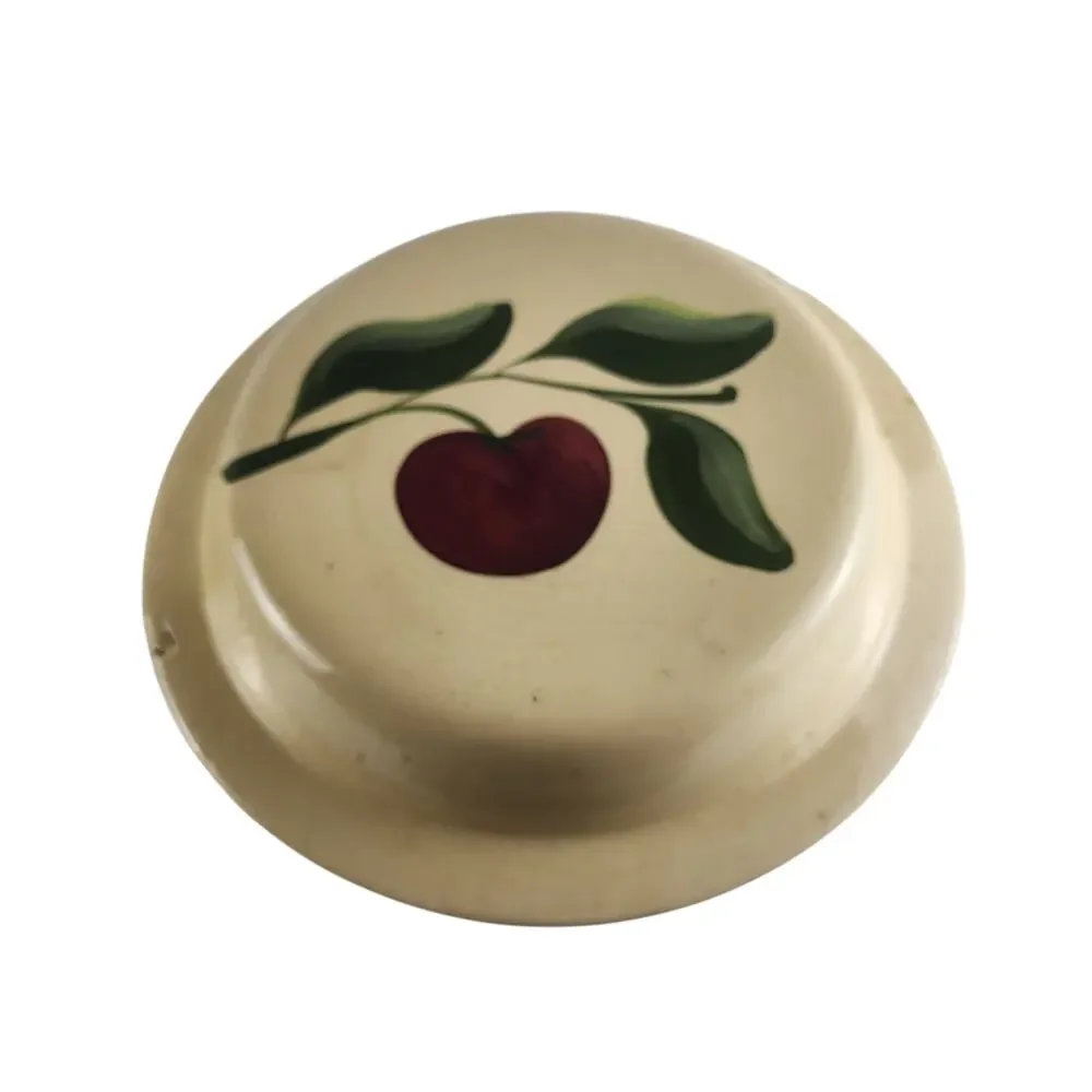 VTG Watt Oven-Ware Pottery Apple Pattern Covered Casserole Dish/ Bowl Lidded #73